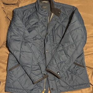 J. Crew Men's Navy Quilted Puffer Jacket